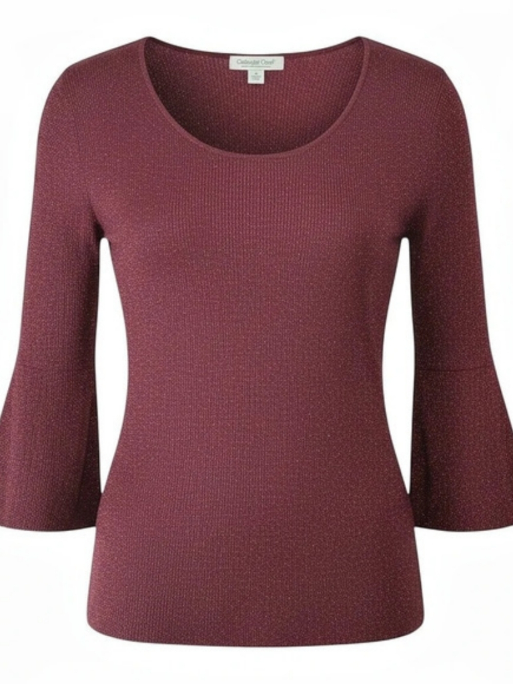 Coldwater Creek Metallic Knit Tunic in Red - Size XL